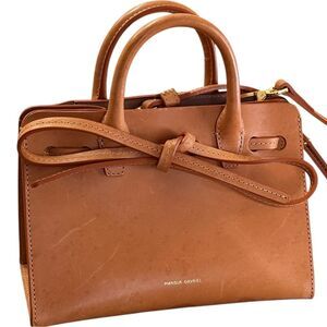 Mansur Gavriel Mini Mini Sun Bag Leather Adjustable Shoulder Cross Body Purse.